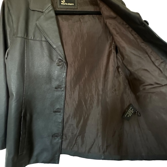Stunning Brown Leather Blazer Jacket - Picture 4 of 10